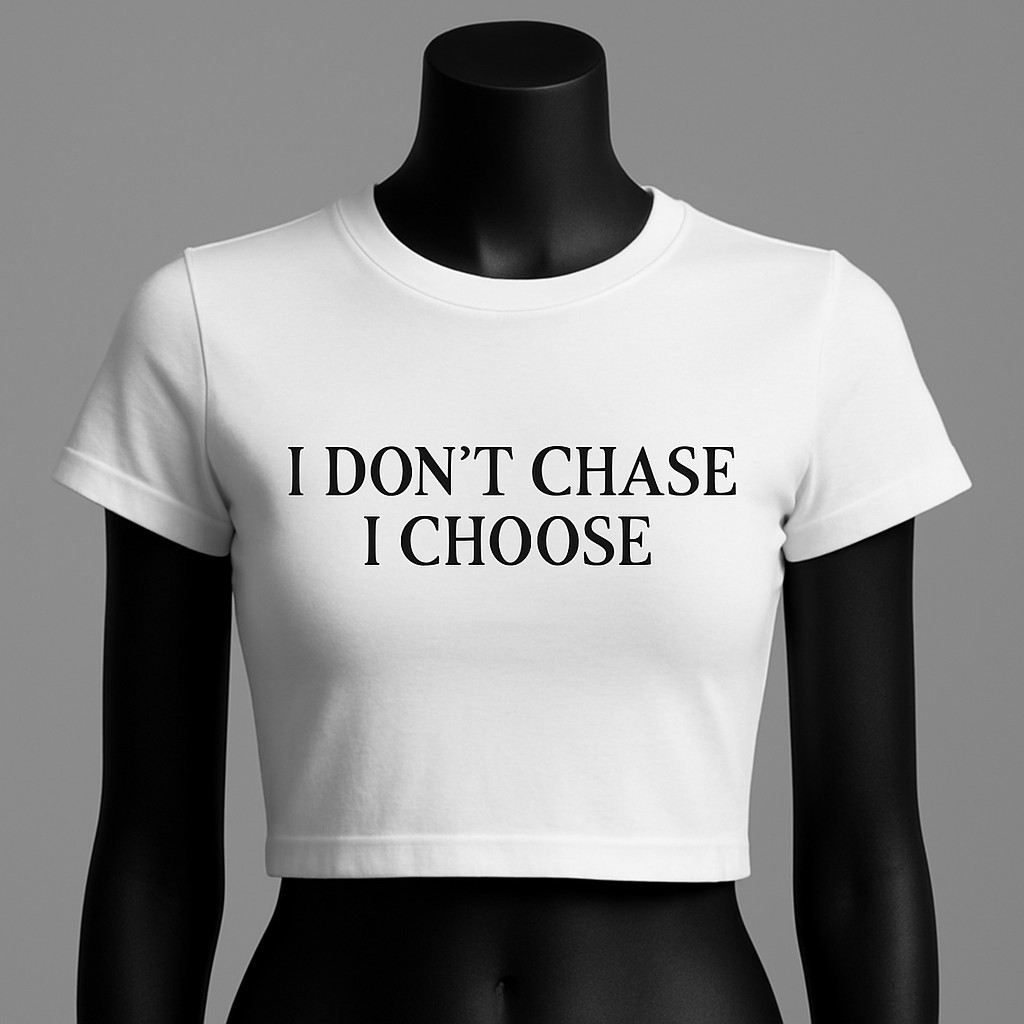 I DON'T CHASE I CHOOSE| Women's Graphic T-Shirt