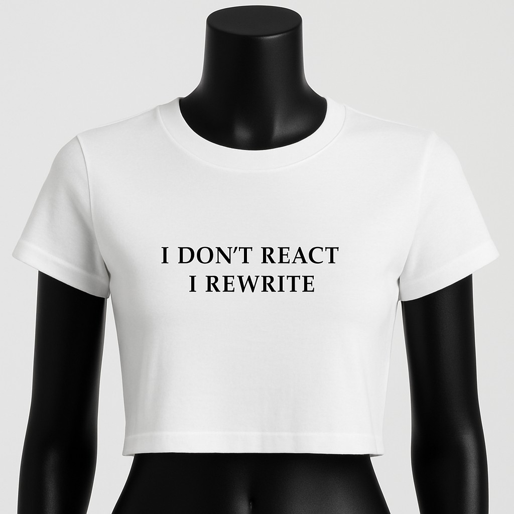 I DON'T REACT, I REWRITE| Women's Graphic T-Shirt
