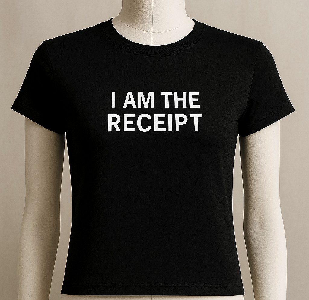 I AM THE RECEIPT| Women's Graphic T-Shirt