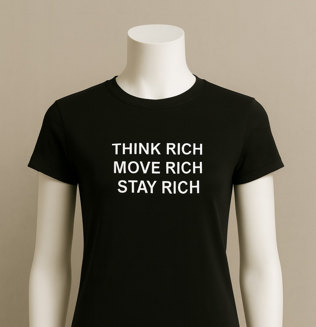 THINK RICH MOVE RICH STAY RICH| Women's Graphic T-Shirt