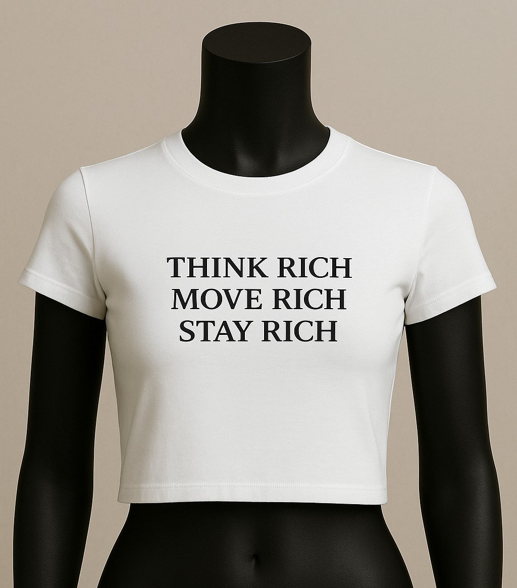 THINK RICH MOVE RICH STAY RICH| Women's Graphic T-Shirt