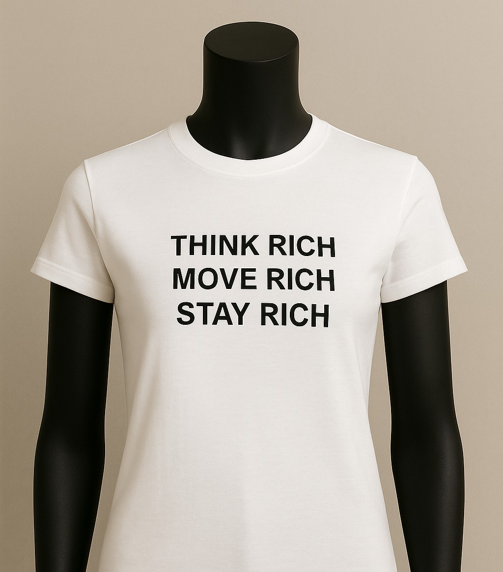 THINK RICH MOVE RICH STAY RICH| Women's Graphic T-Shirt