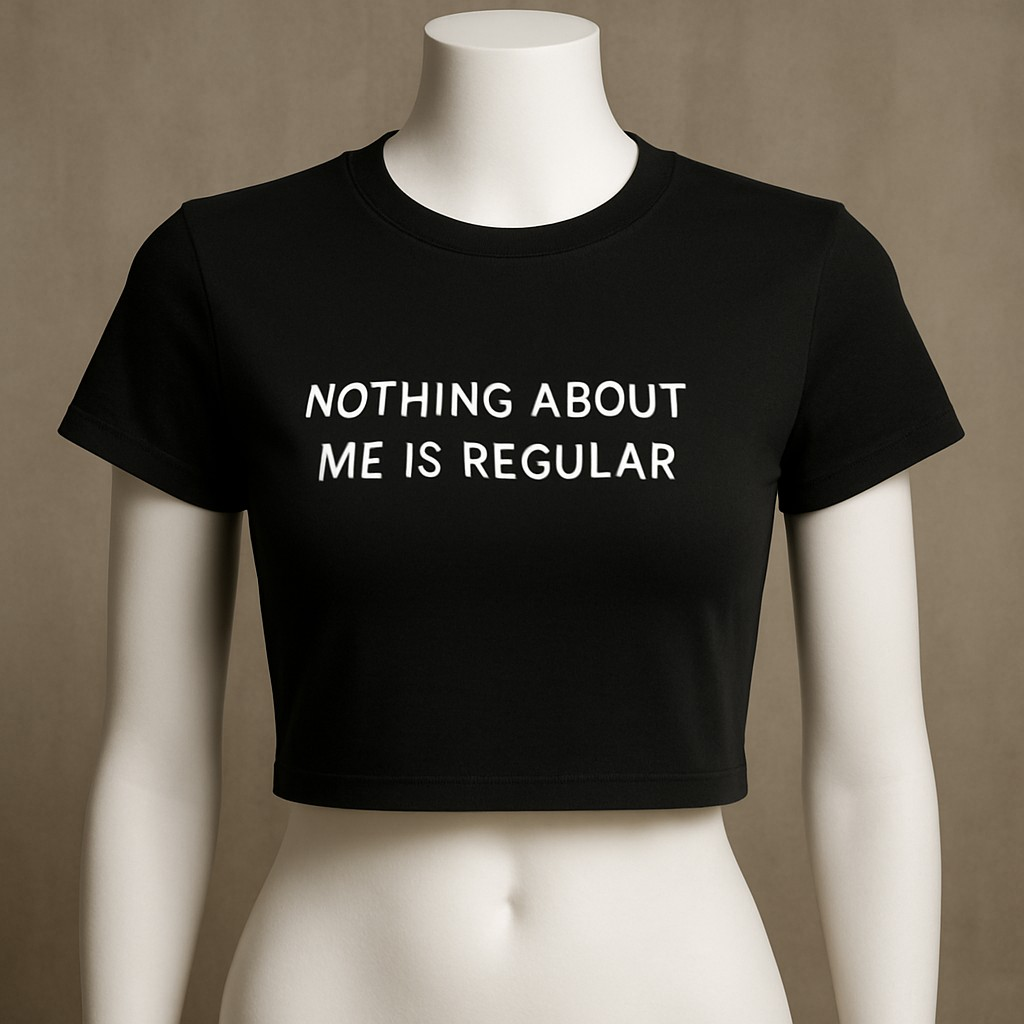 NOTHING ABOUT ME IS REGULAR| Women's Graphic T-Shirts